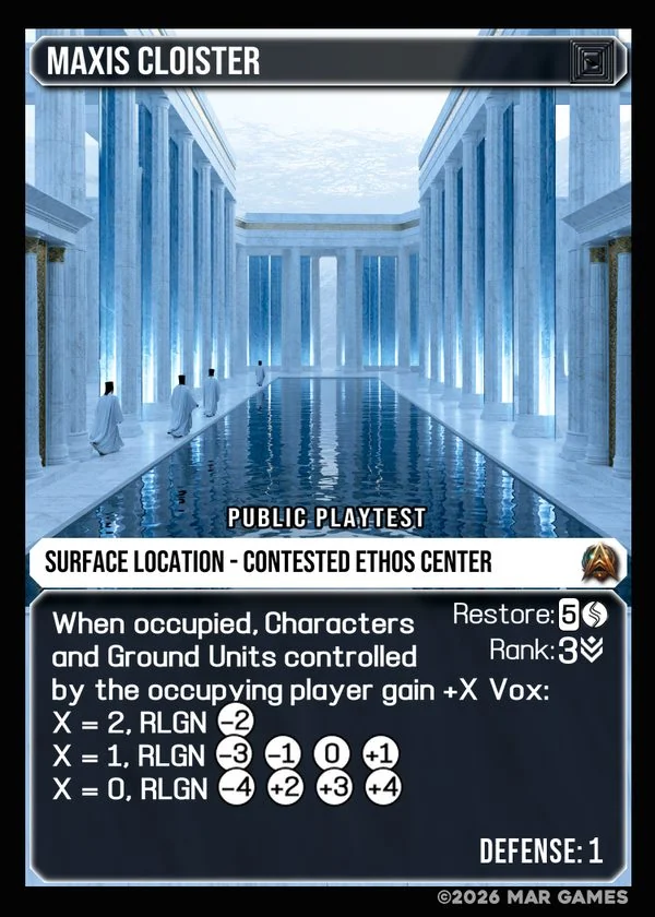 Maxis Cloister card