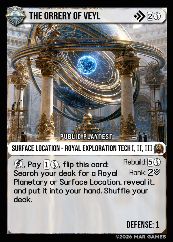 The Orrery of Veyl card