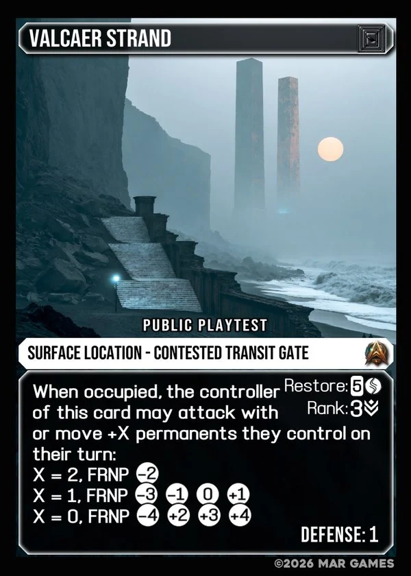 Valcaer Strand card