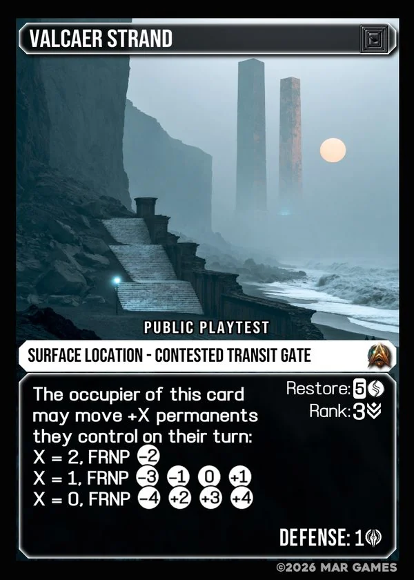 Valcaer Strand card