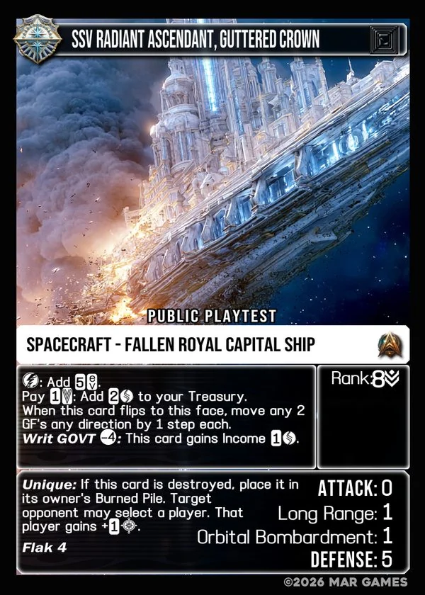 SSV Radiant Ascendant, Guttered Crown card