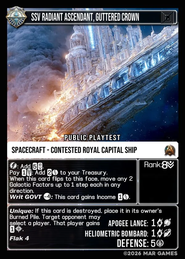 SSV Radiant Ascendant, Guttered Crown card