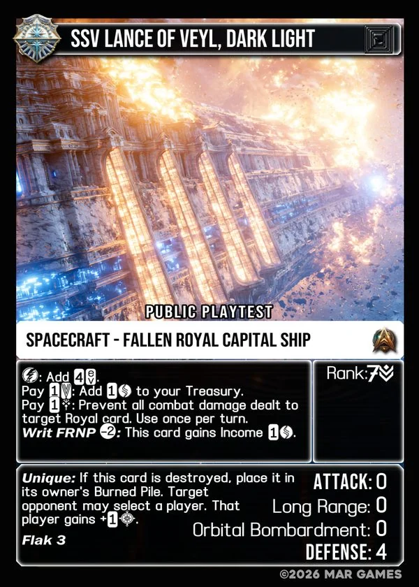 SSV Lance of Veyl, Dark Light card