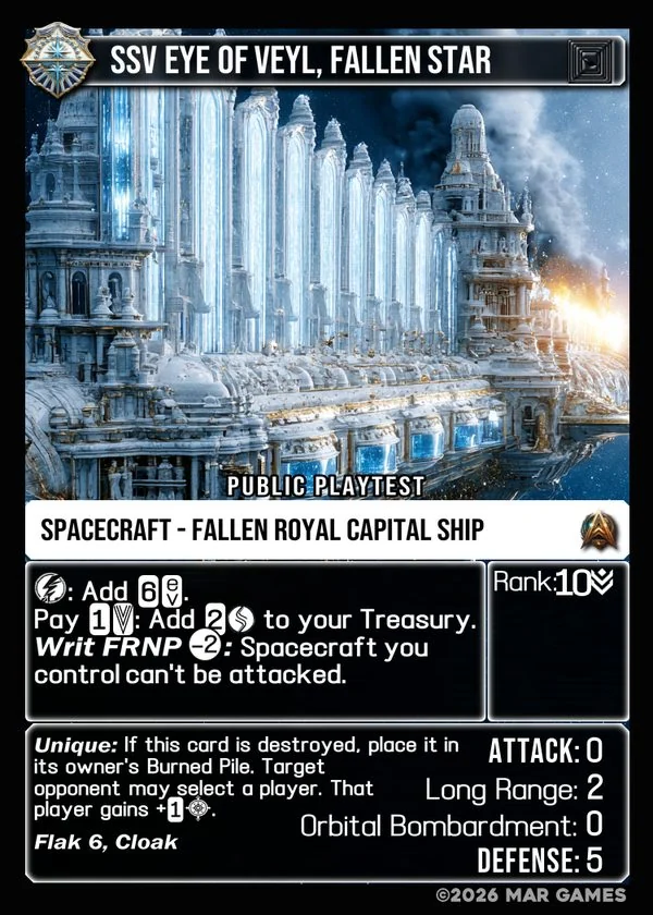 SSV Eye of Veyl, Fallen Star card