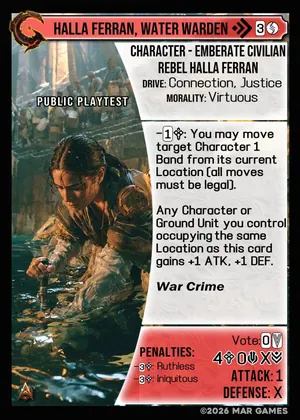 Halla Ferran, Water Warden