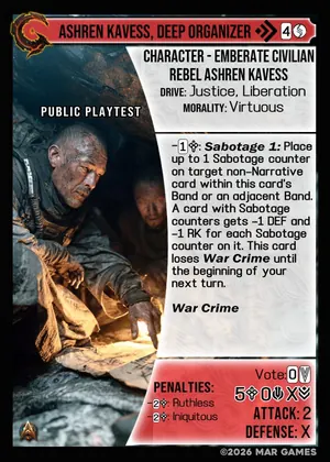Ashren Kavess, Deep Organizer