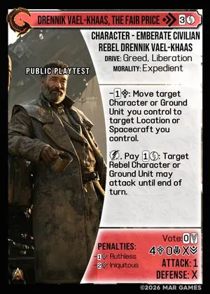Drennik Vael-Khaas, The Fair Price