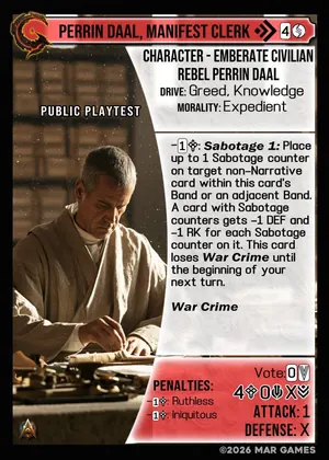 Perrin Daal, Manifest Clerk