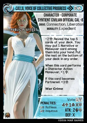 Calla, Voice of Collective Progress — Prime face
