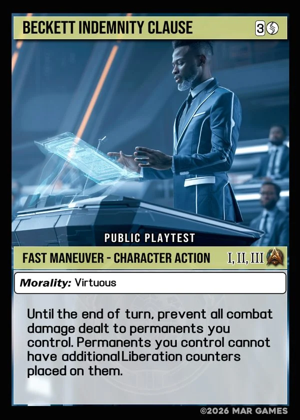 Beckett Indemnity Clause card