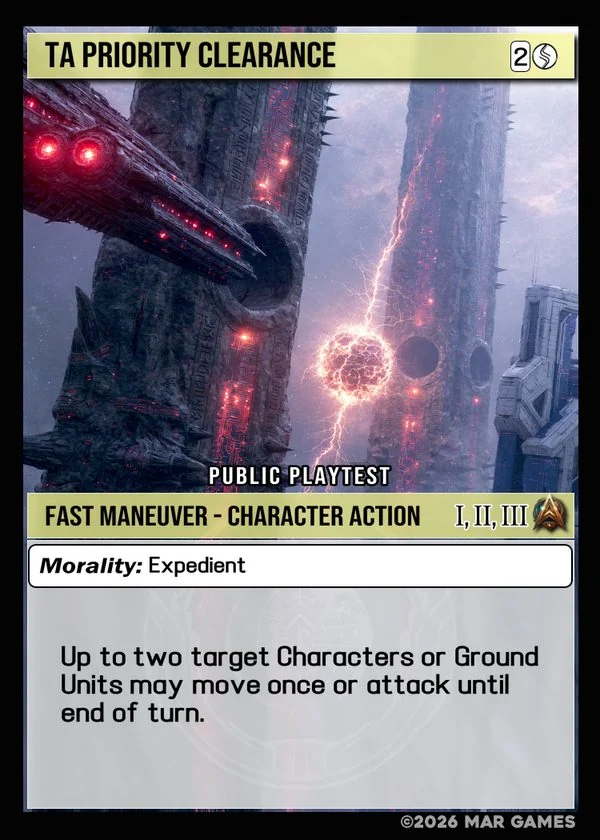 TA Priority Clearance card