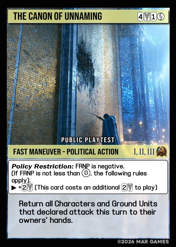 The Canon of Unnaming card