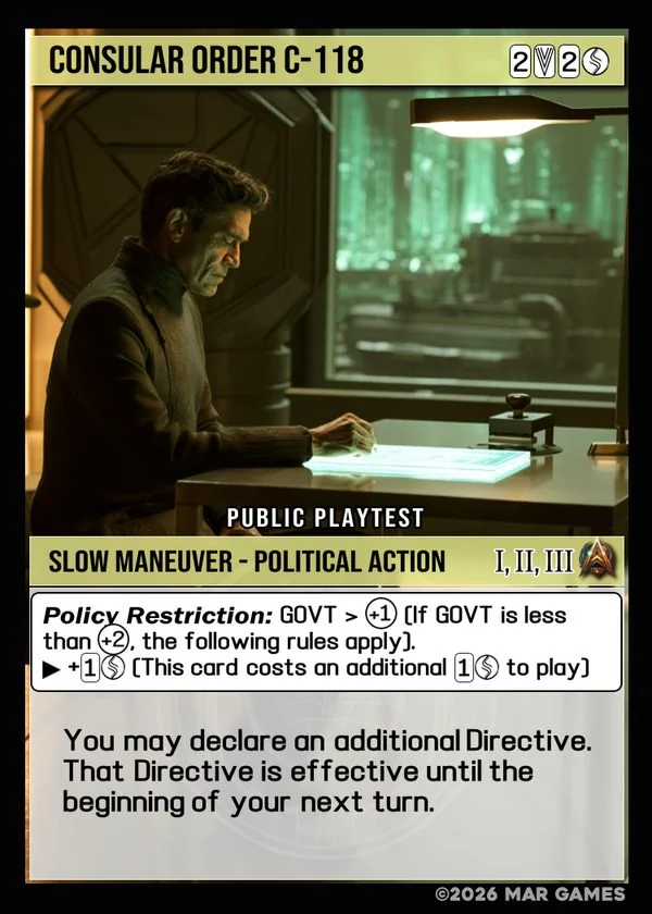 Consular Order C-118 card