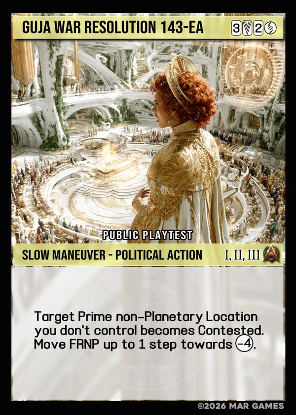 GUJA War Resolution 143-EA card