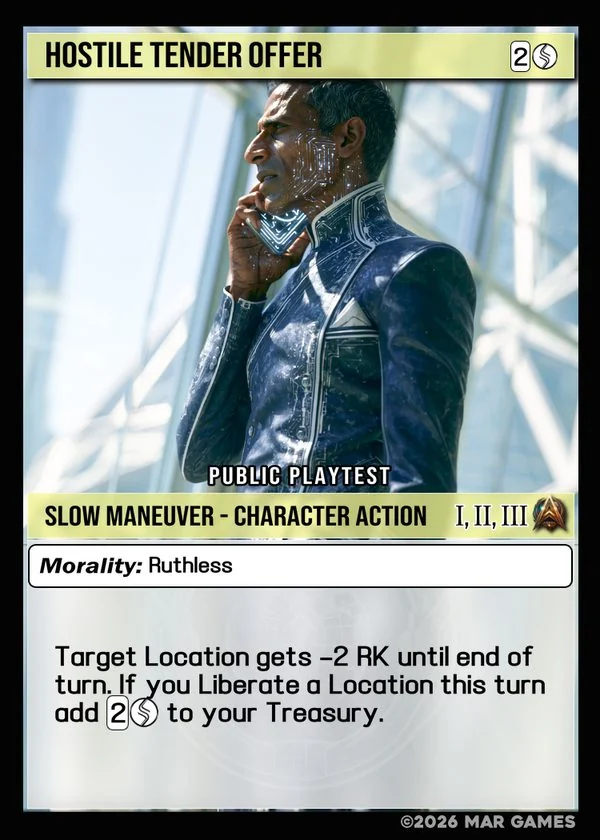 Hostile Tender Offer card