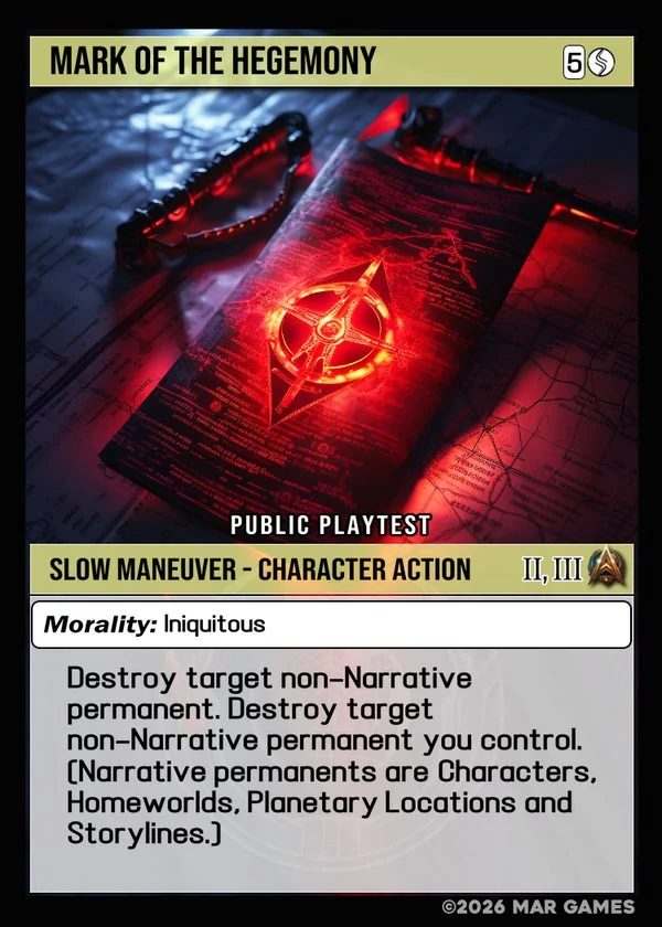 Mark of the Hegemony card