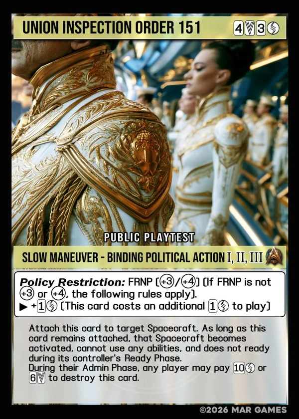 Union Inspection Order 151 card