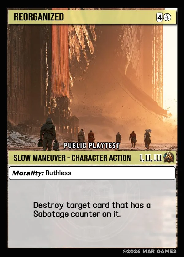Reorganized card