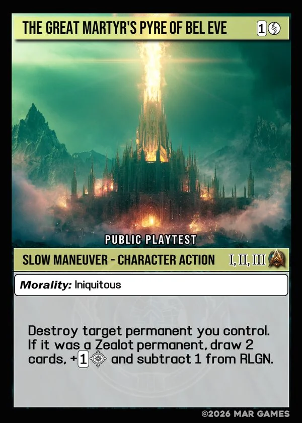 The Great Martyr's Pyre of Bel Eve card