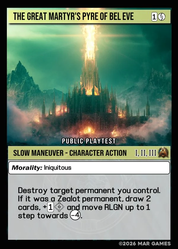 The Great Martyr's Pyre of Bel Eve card