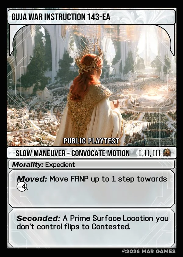 GUJA War Instruction 143-EA card