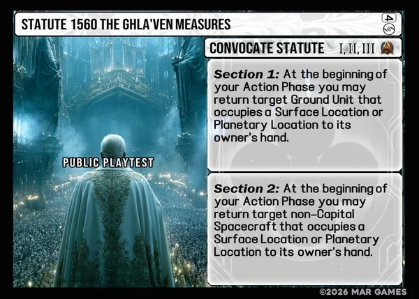 Statute 1560 The Ghla'ven Measures card