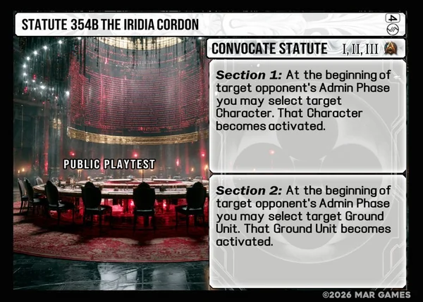 Statute 354B The Iridia Cordon card