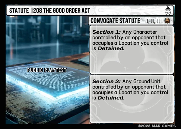 Statute 1208 The Good Order Act card