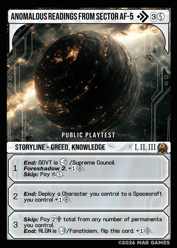 Anomalous Readings from Sector AF-5 card