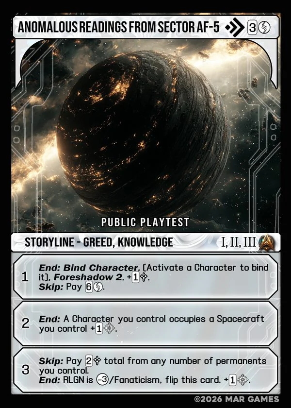 Anomalous Readings from Sector AF-5 card