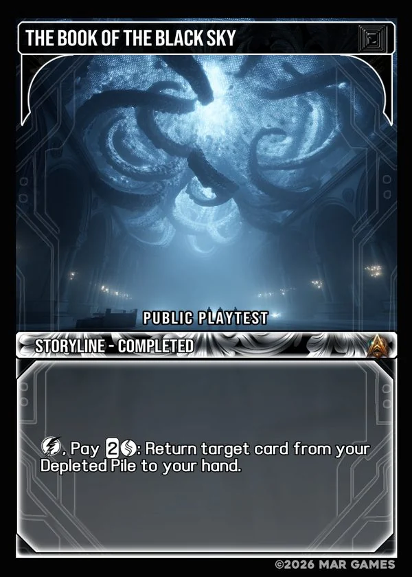 The Book of the Black Sky card