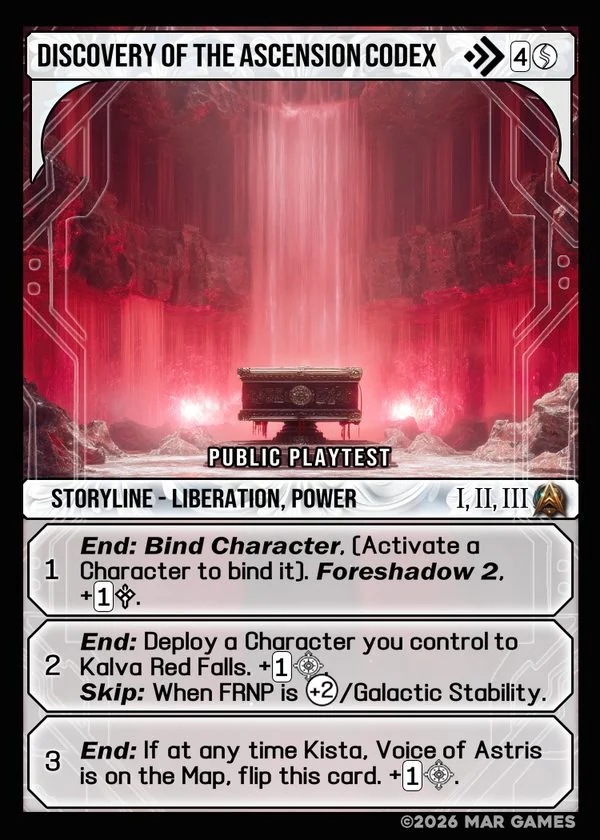 Discovery of the Ascension Codex card