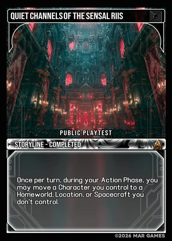 Quiet Channels of the Sensal Riis card
