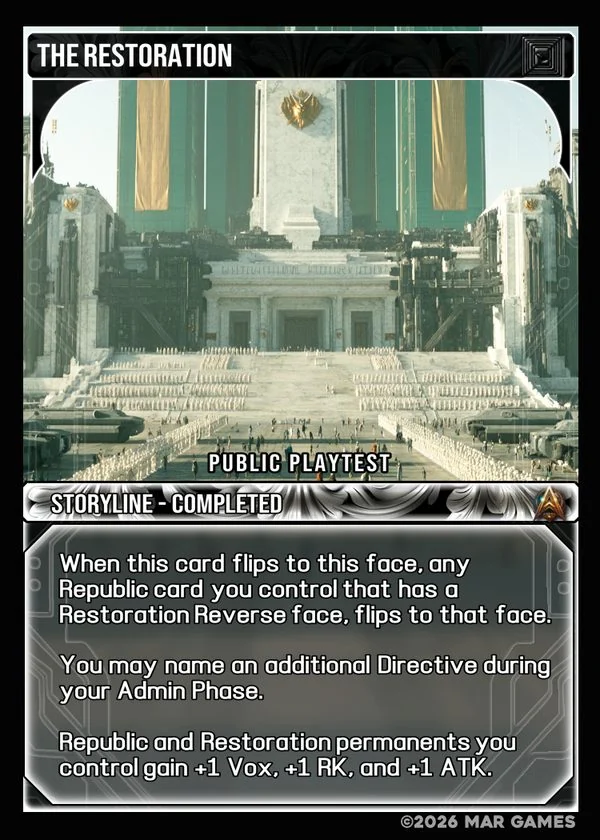 The Restoration card