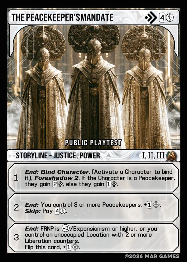 The Peacekeeper's Mandate card