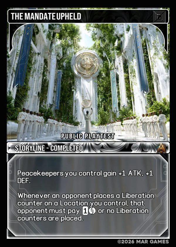 The Mandate Upheld card