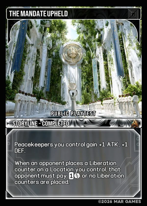 The Mandate Upheld card