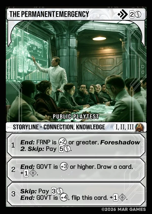 The Permanent Emergency card