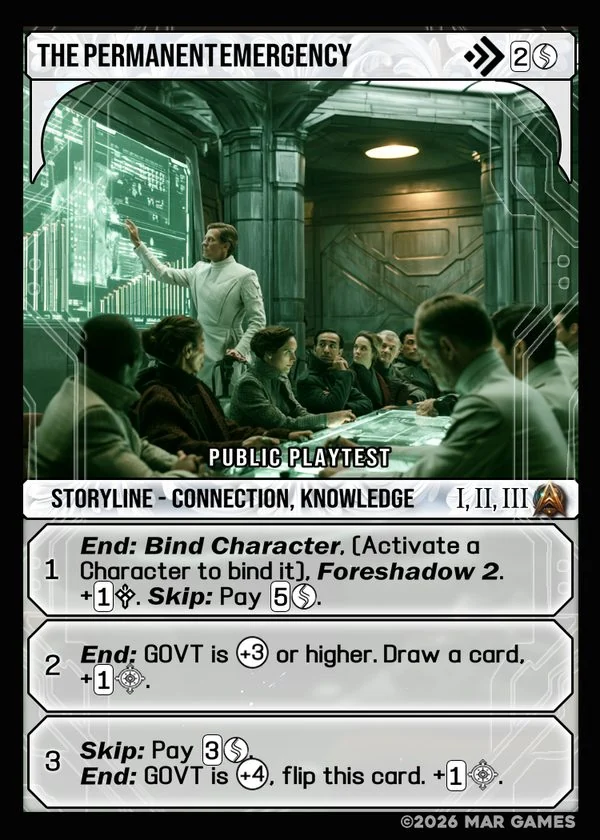The Permanent Emergency card