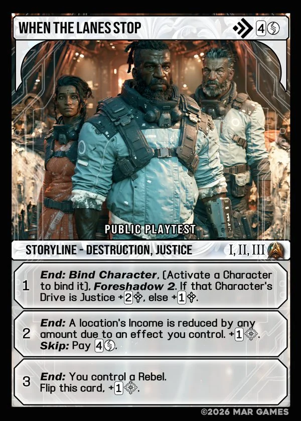 When The Lanes Stop card