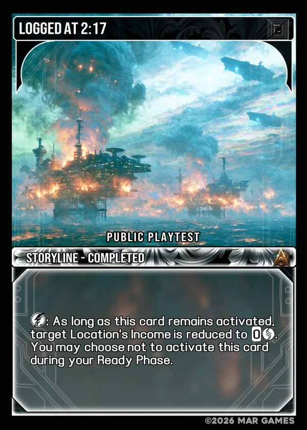Logged at 2:17 card