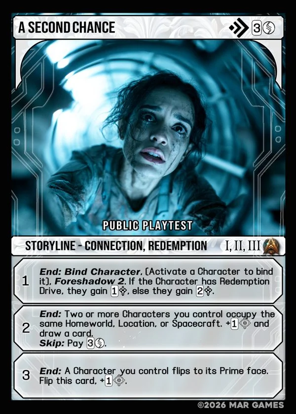 A Second Chance card