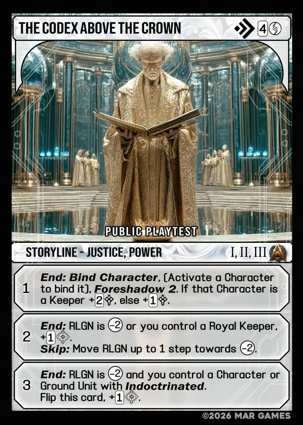 The Codex Above The Crown card