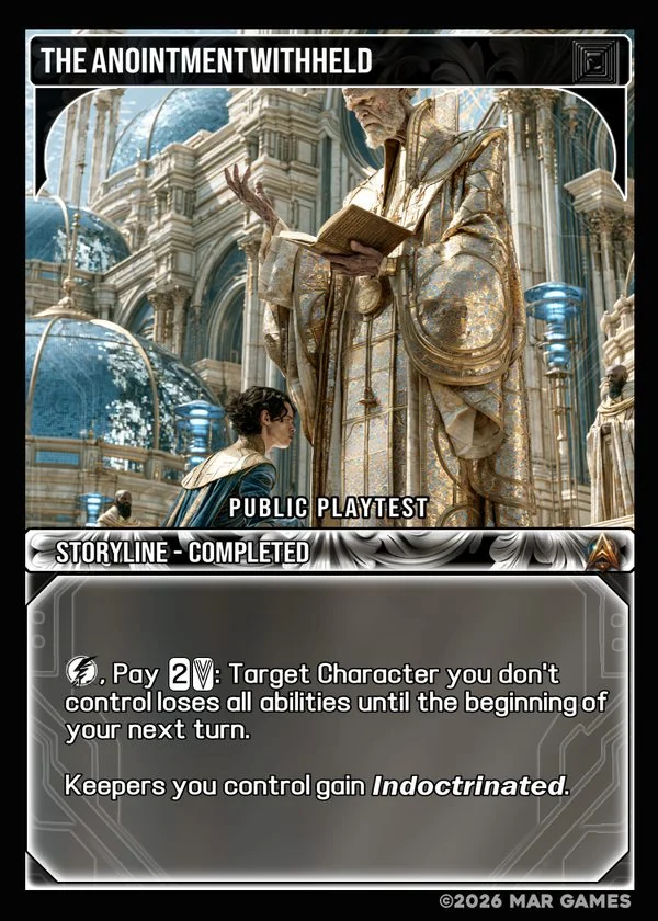 The Anointment Withheld card