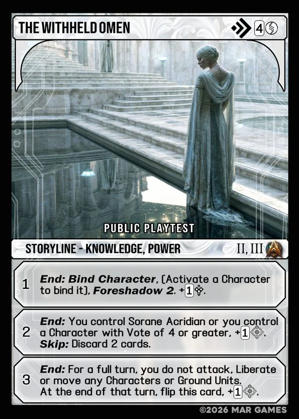 The Withheld Omen card