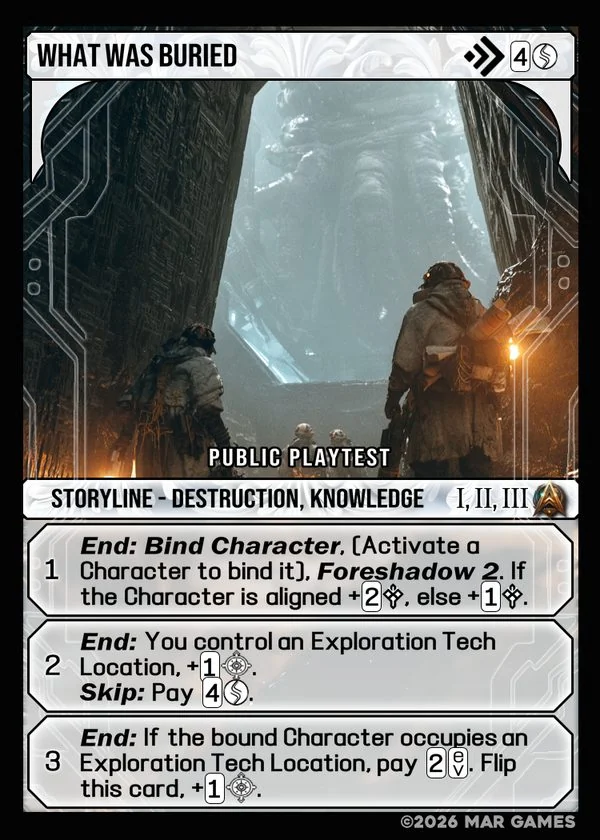 What was Buried card