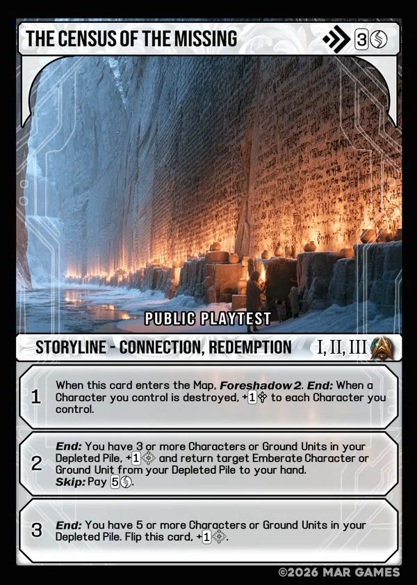 The Census of the Missing card