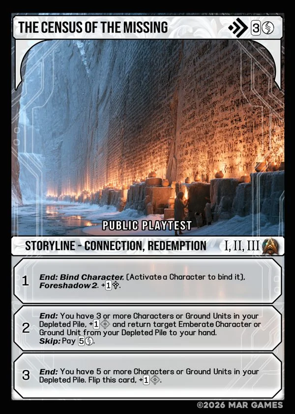 The Census of the Missing card